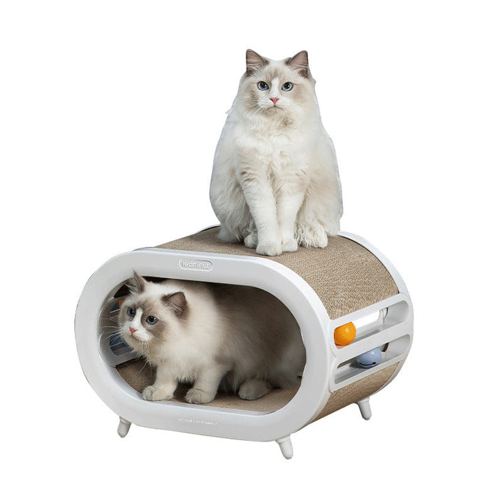 Enhance Your Cat's Playtime with the Pet Scratch Board Nest Villa Chamfer Interactive Toy