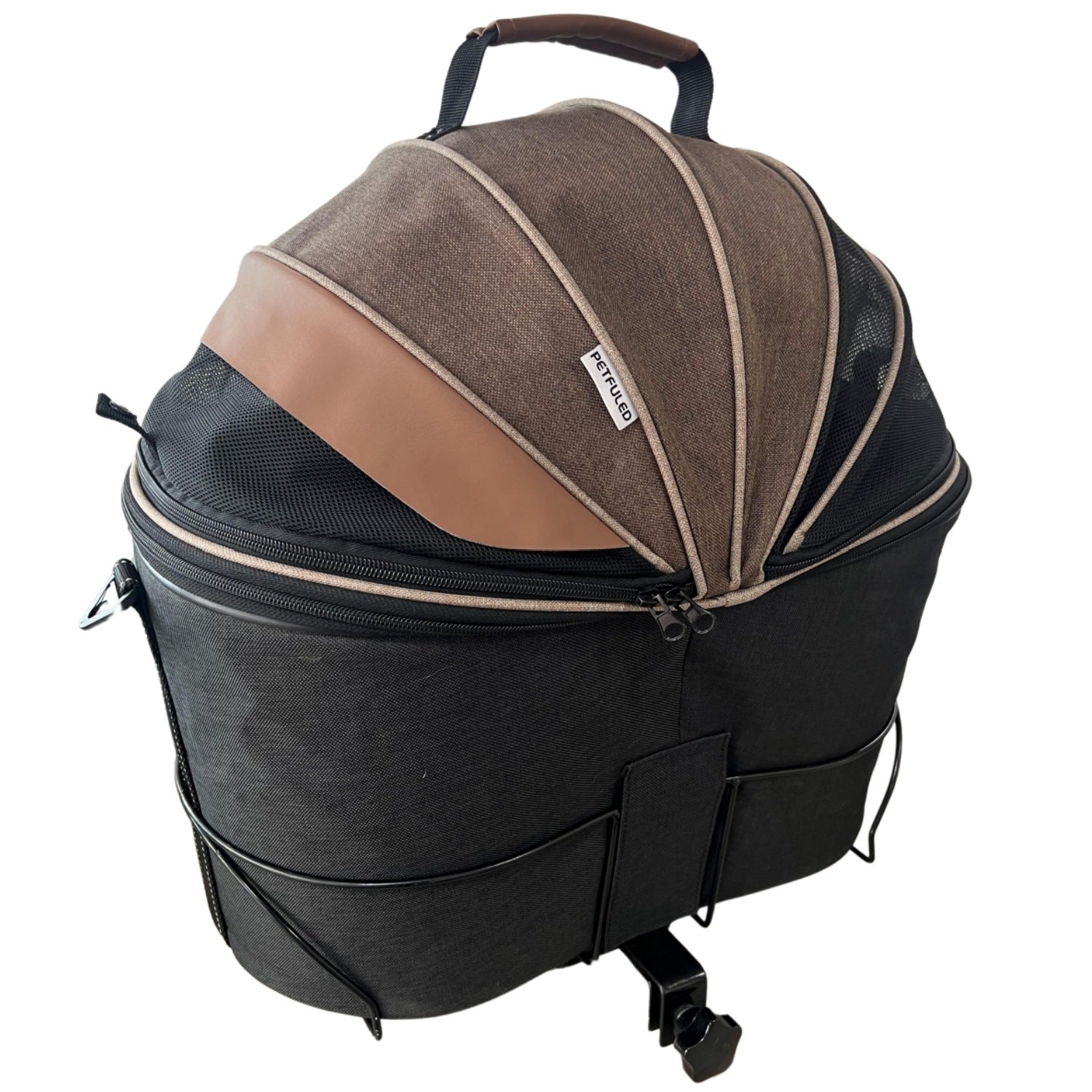 Pet Carrier Foldable Canvas Rear Seat Travel Bag