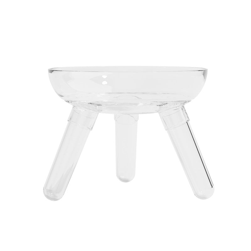 Pet Transparent Glass Feeding And Drinking Bowl