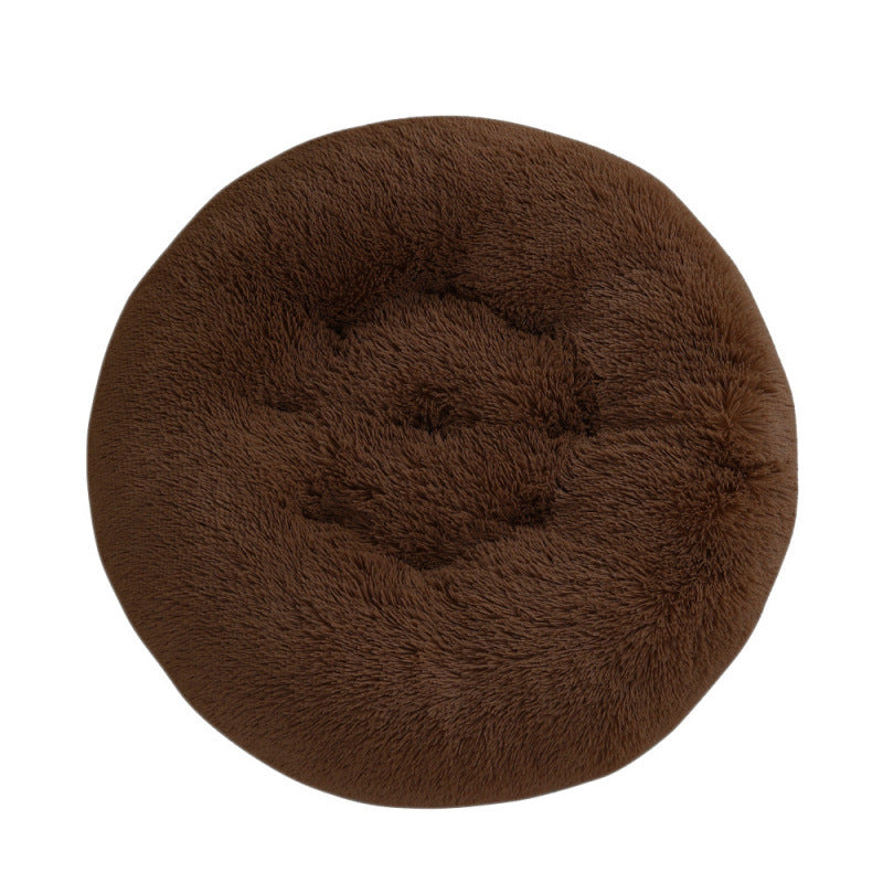 Pet Bed Round Plush Warm Sleeping Mat House Bed