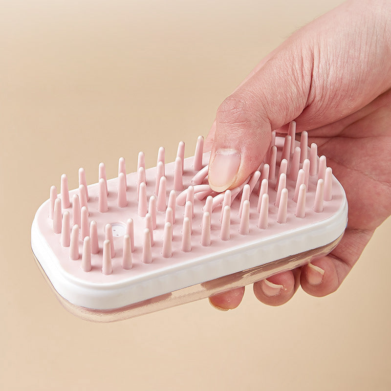 Pet Silicone Bath Massage Brush Foam Cleaning Grooming Tool