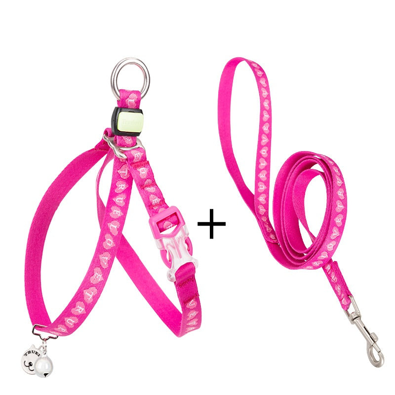 Pet Bell Chest Strap Haulage Rope Vest Leash Harness