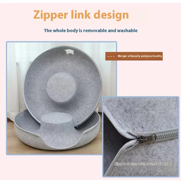Pet Bed Round Tunnel Comfortable Play Sleep Nest