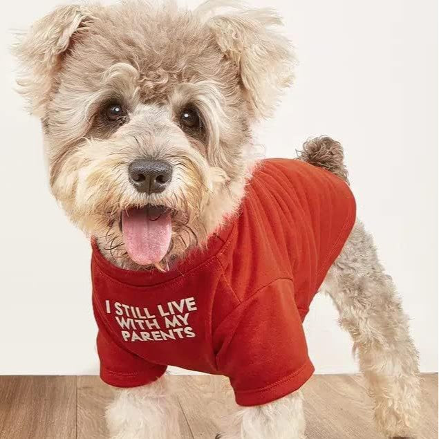 Pet Round Neck Casual Cotton T Shirt