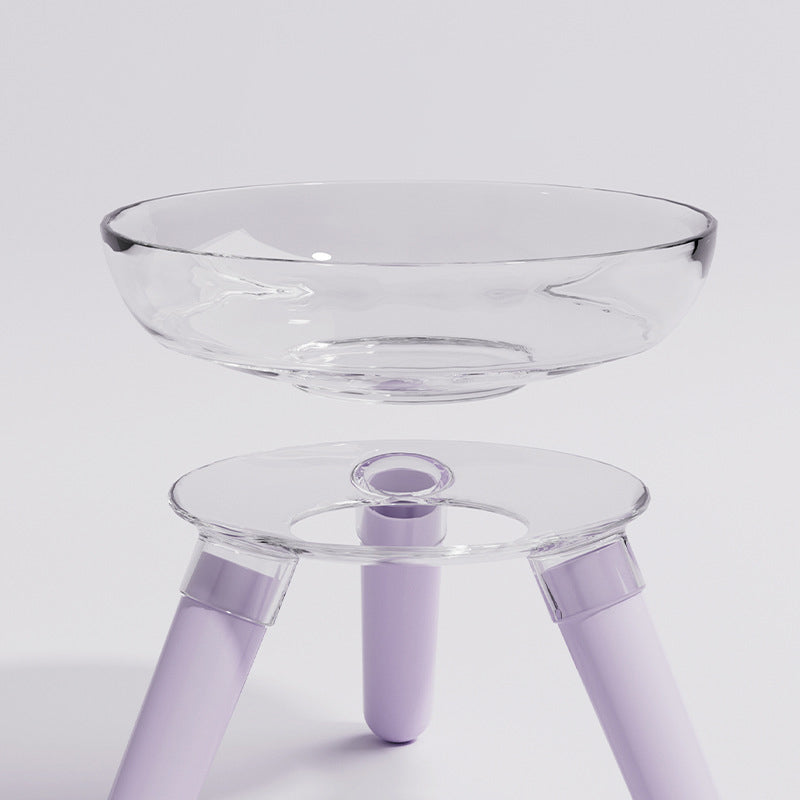 Pet Transparent Glass Feeding And Drinking Bowl