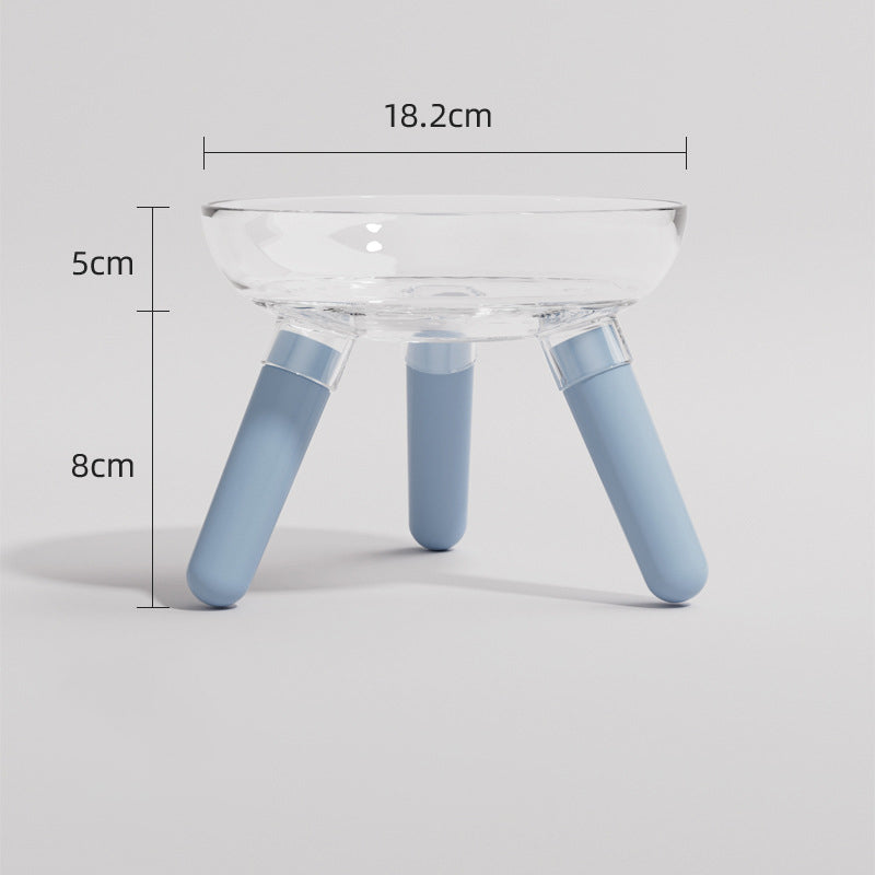 Pet Transparent Glass Feeding And Drinking Bowl