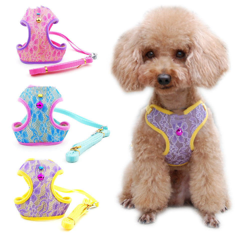 Pet Undershirt Chest Harness Leash Walking Control Gear