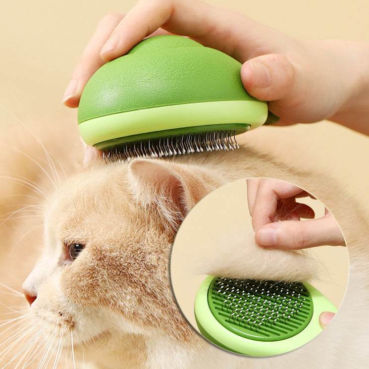 Pet Grooming Brush Avocado Shaped Hair Remover Comb Stainless Steel Needle Tool