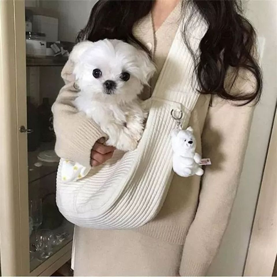 Handmade Pet Carrier Canvas Breathable Travel Tote Bag