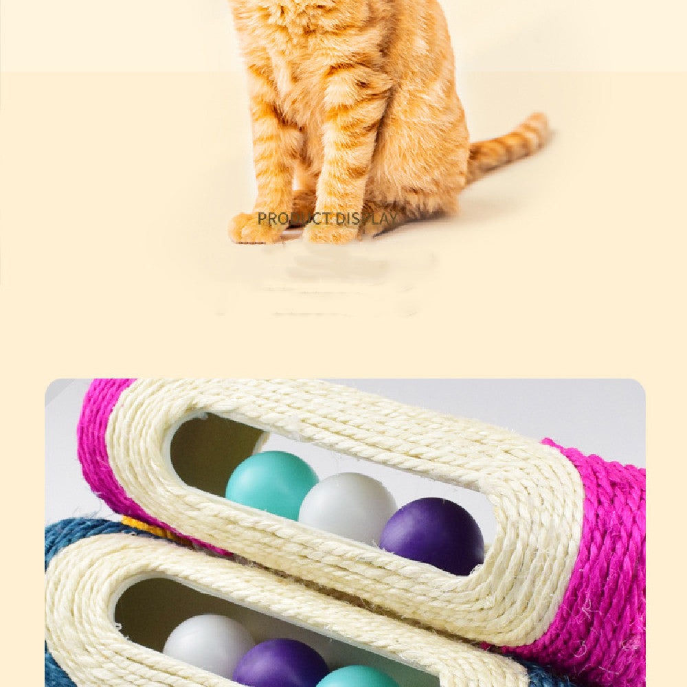 Pet Sisal Drum Three Level Interactive Toy