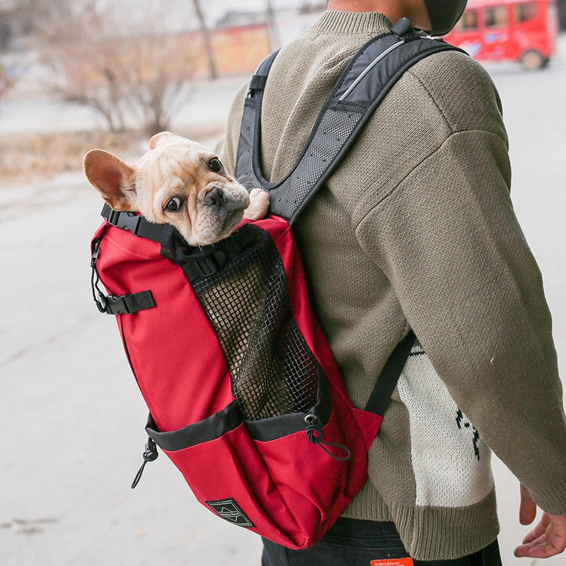 Pet Carrier Backpack Double Shoulder Portable Travel Outdoor Bag