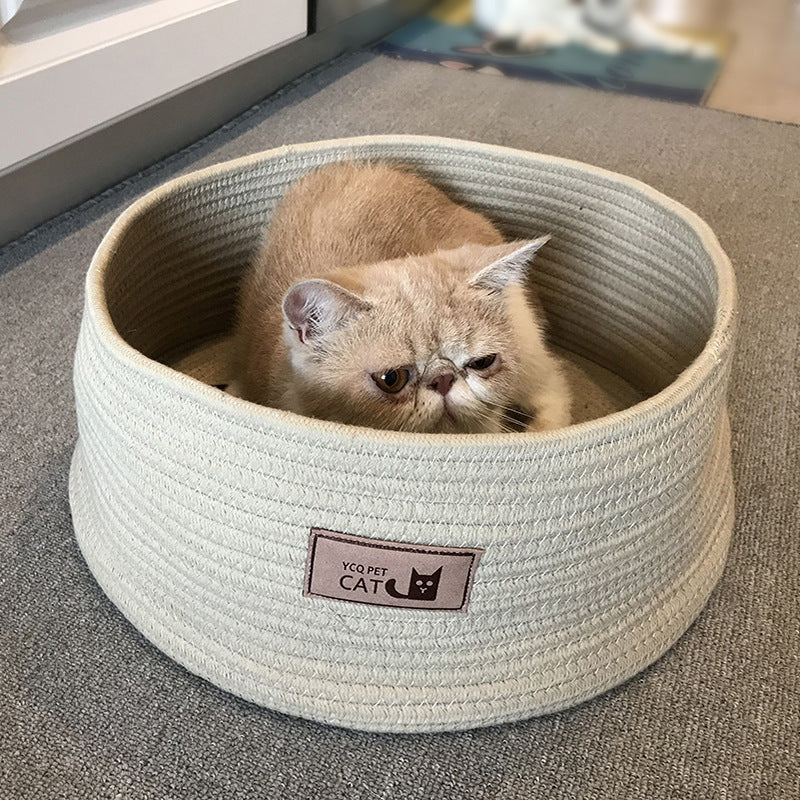 Pet Bed Round Kennel Litter Soft Sleeping Nest