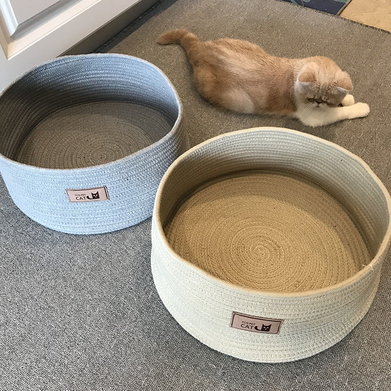 Pet Bed Round Kennel Litter Soft Sleeping Nest
