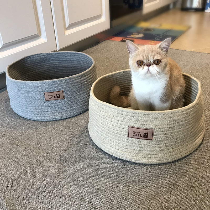 Pet Bed Round Kennel Litter Soft Sleeping Nest