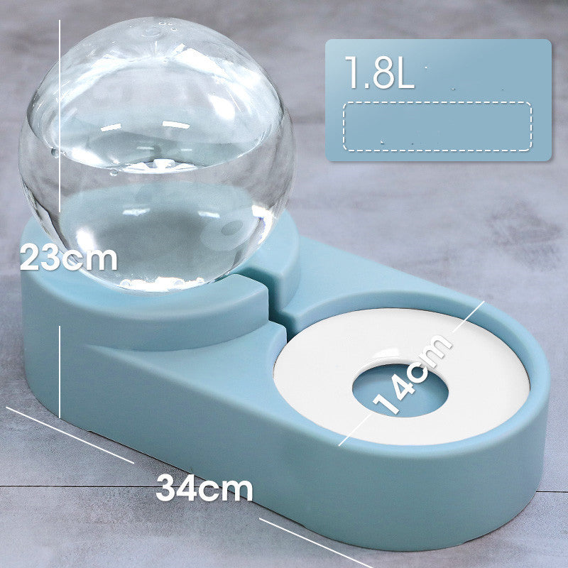 Pet Bubble Fountain Automatic Feeder Water Bowl 1.8L