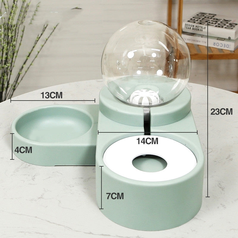Pet Bubble Fountain Automatic Feeder Water Bowl 1.8L