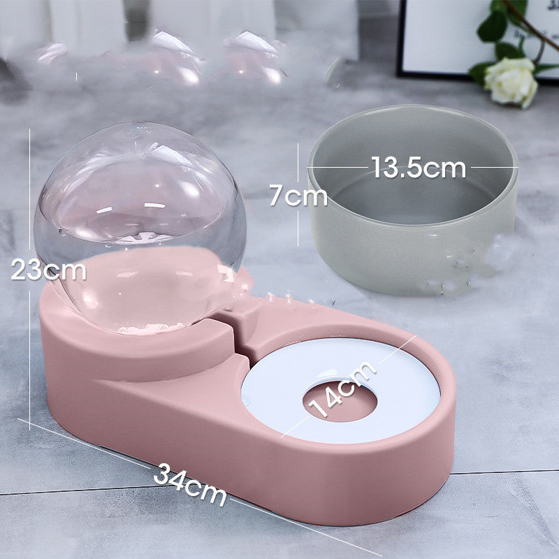 Pet Bubble Fountain Automatic Feeder Water Bowl 1.8L