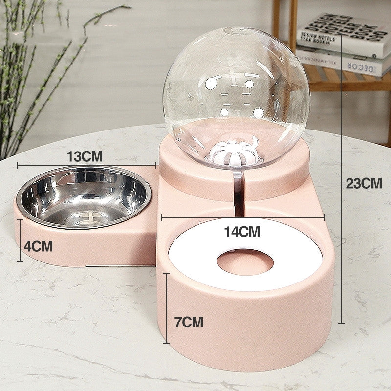 Pet Bubble Fountain Automatic Feeder Water Bowl 1.8L