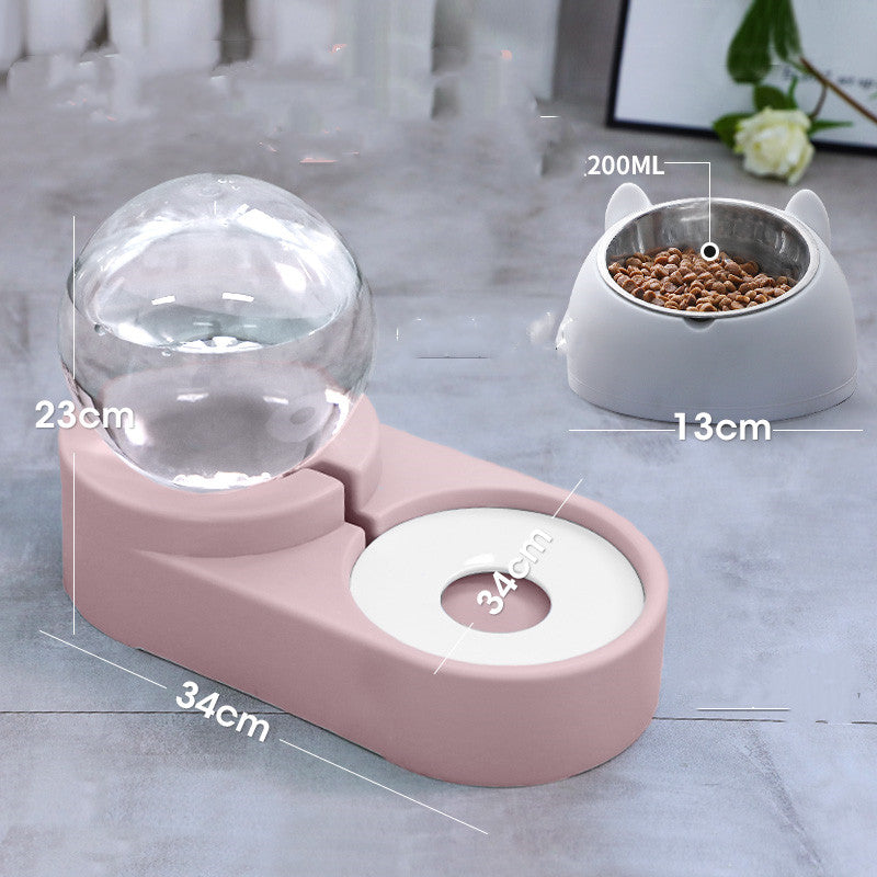 Pet Bubble Fountain Automatic Feeder Water Bowl 1.8L