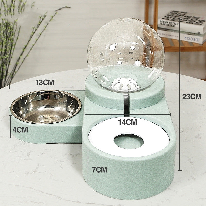 Pet Bubble Fountain Automatic Feeder Water Bowl 1.8L