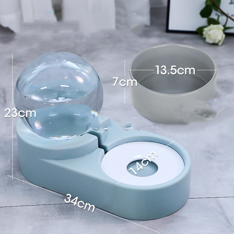 Pet Bubble Fountain Automatic Feeder Water Bowl 1.8L