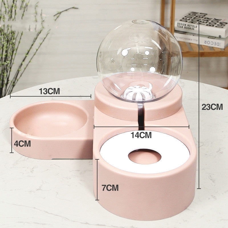 Pet Bubble Fountain Automatic Feeder Water Bowl 1.8L