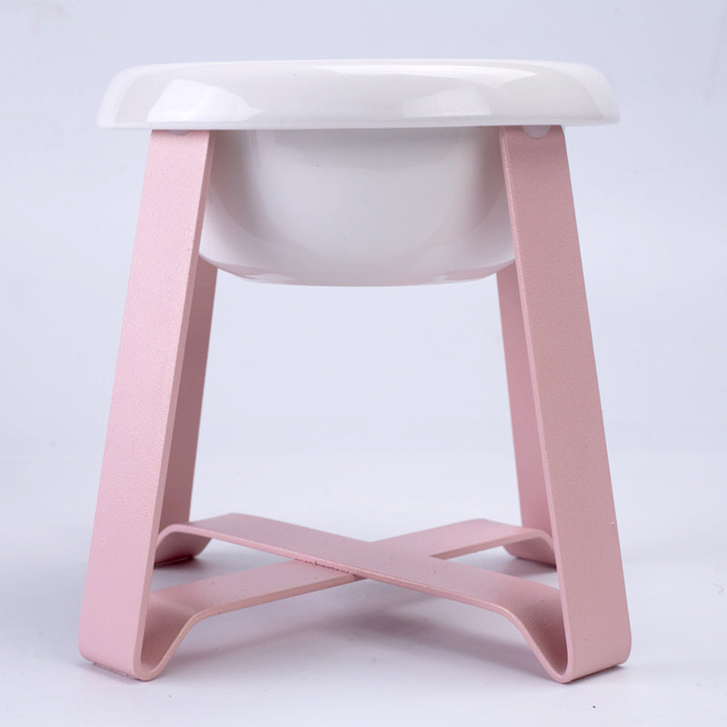 Pet Feeding Bowl Anti Slip Iron Stand Food Water Feeder