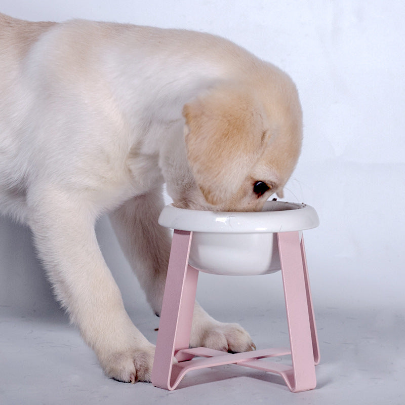 Pet Feeding Bowl Anti Slip Iron Stand Food Water Feeder