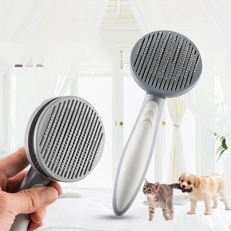 Pet Slicker Grooming Brush Self Cleaning Fur Shedding Tool