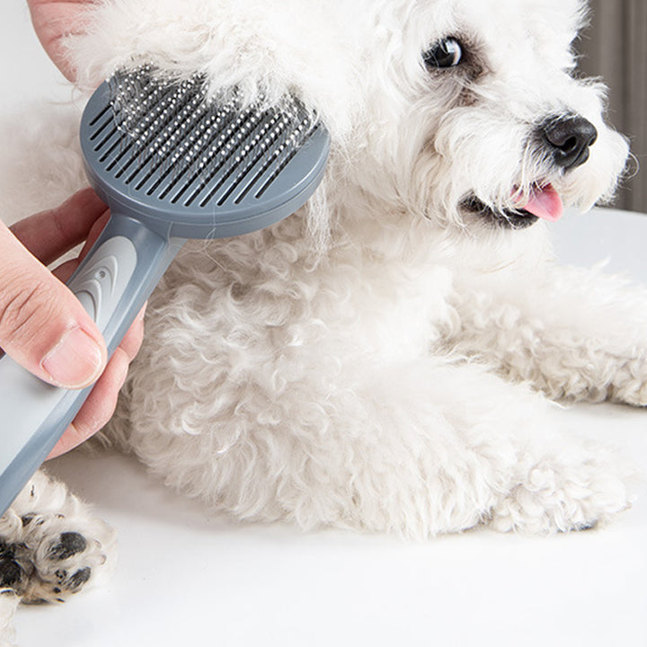Pet Slicker Grooming Brush Self Cleaning Fur Shedding Tool