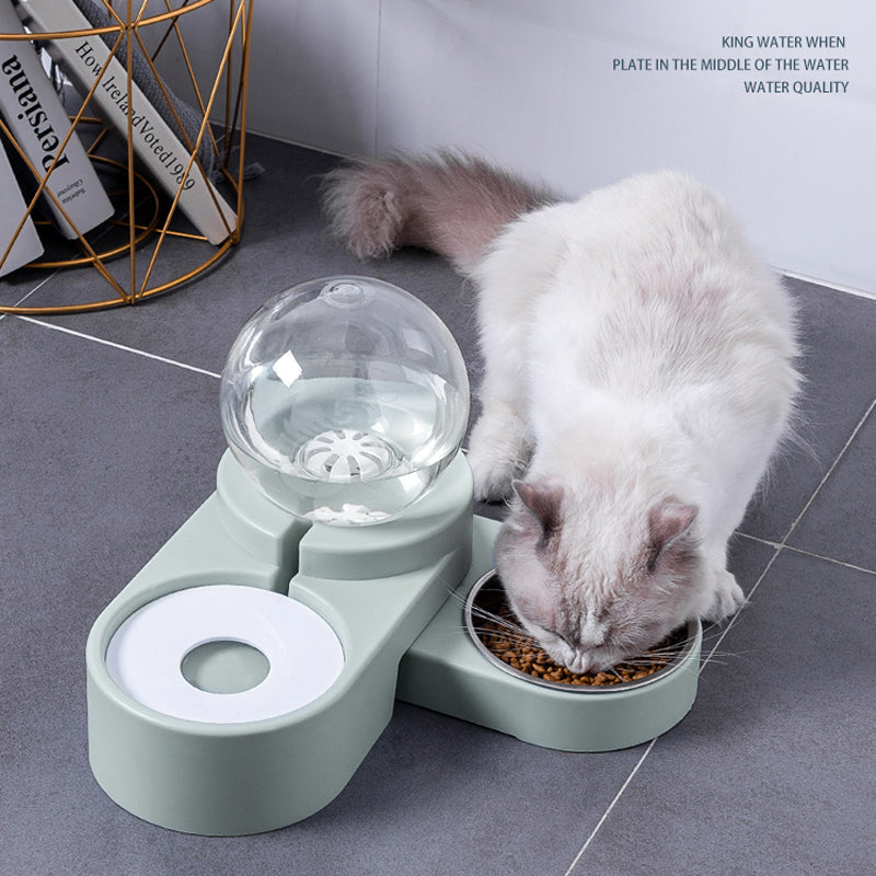 Pet Bubble Fountain Automatic Feeder Water Bowl 1.8L