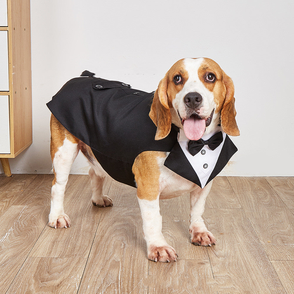 Pet Formal Swallowtail Wedding Suit Jacket Apparel