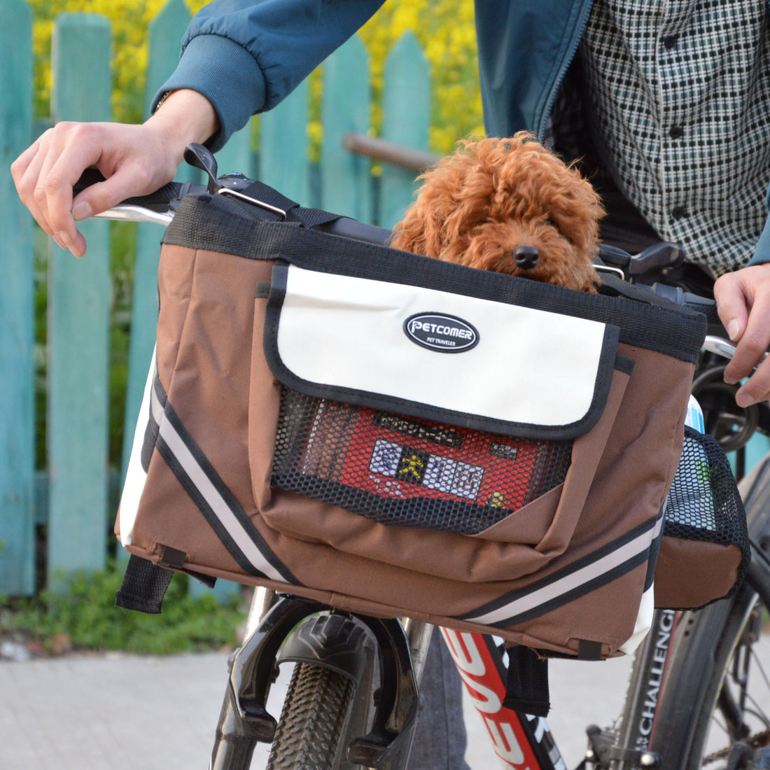 Pet Bicycle Carrier Removable Front Handlebar Basket Travel Bag