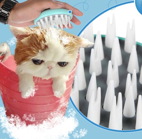Pet Massage Bath Brush Grooming Cleaning Shower Comb Tool