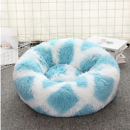 Pet Bed Round Soft Thick Plush Cushion Sleeping Mat