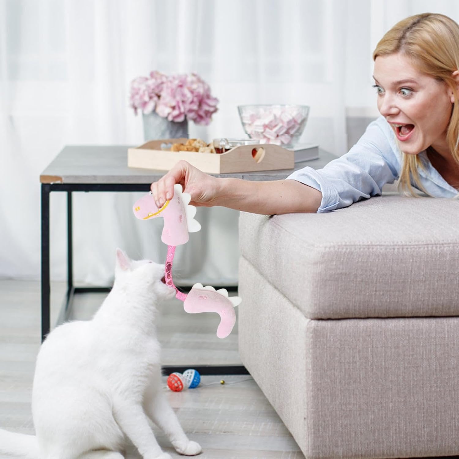 Pet Chew Rope Teeth Cleaning Interactive Kicker Toy