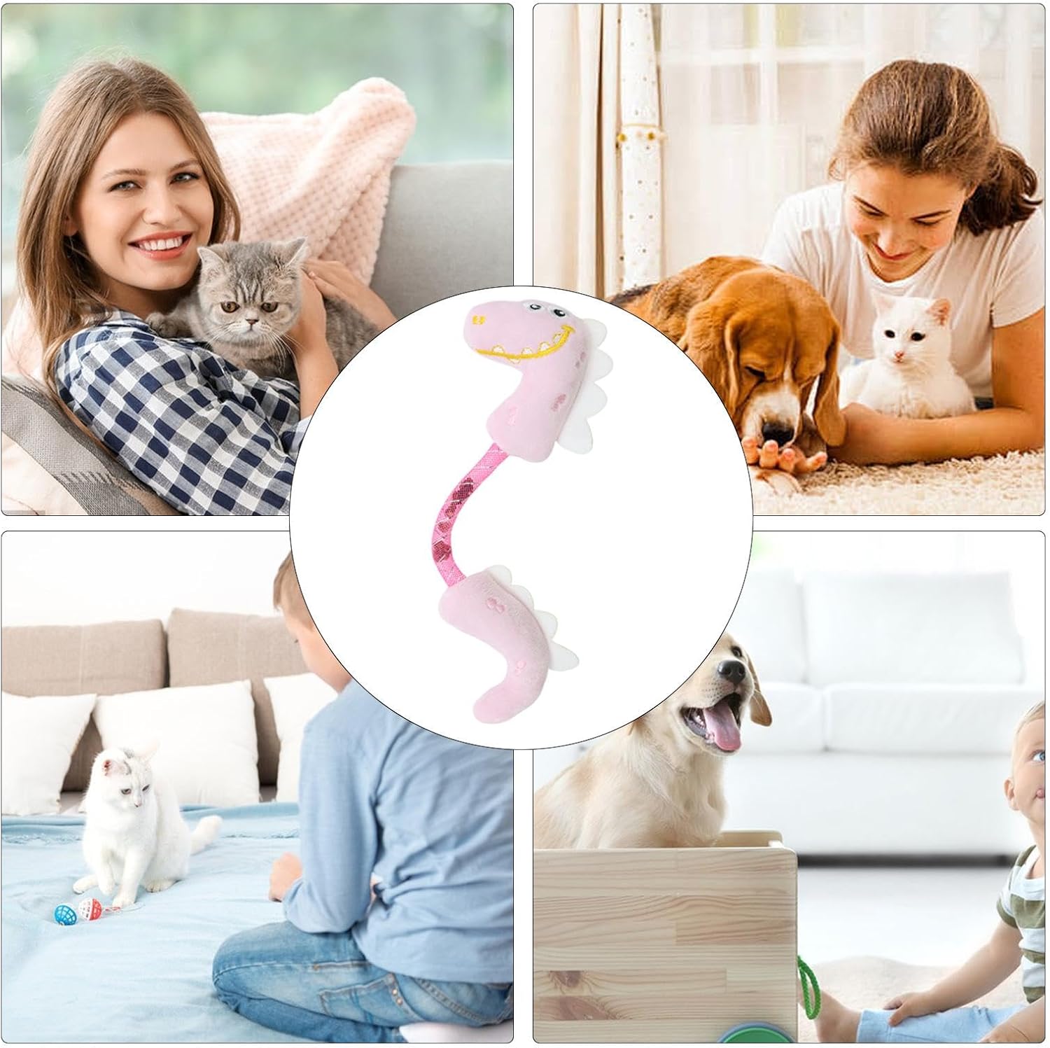 Pet Chew Rope Teeth Cleaning Interactive Kicker Toy
