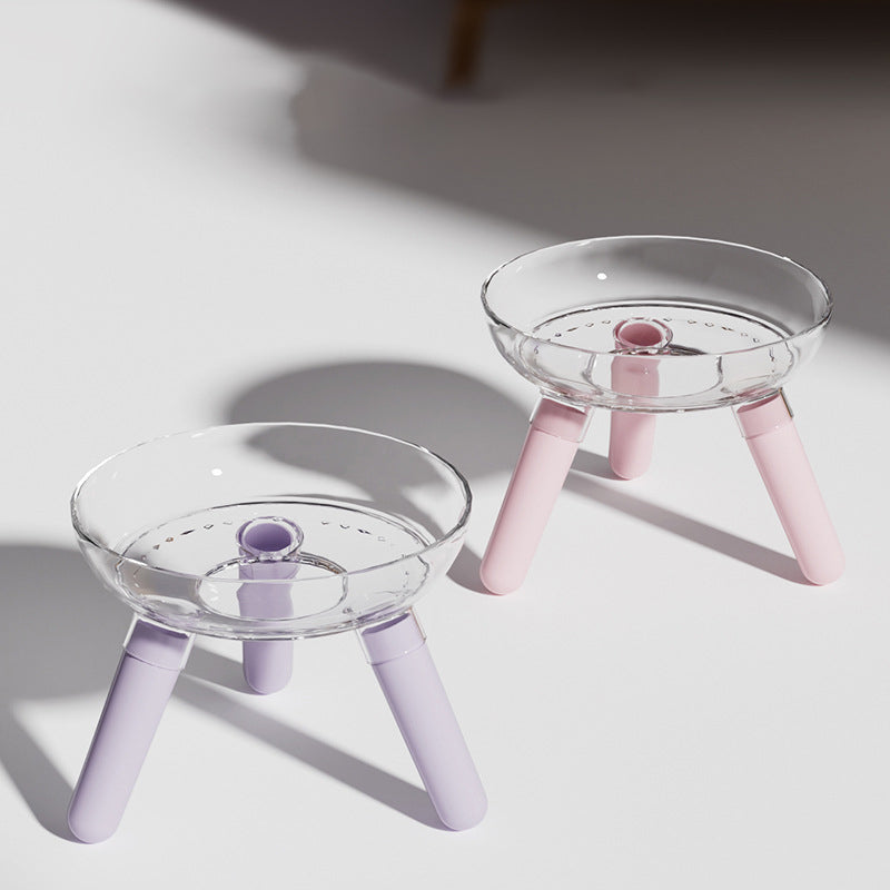 Pet Transparent Glass Feeding And Drinking Bowl