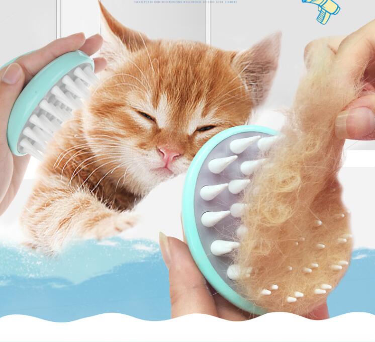 Pet Massage Bath Brush Grooming Cleaning Shower Comb Tool