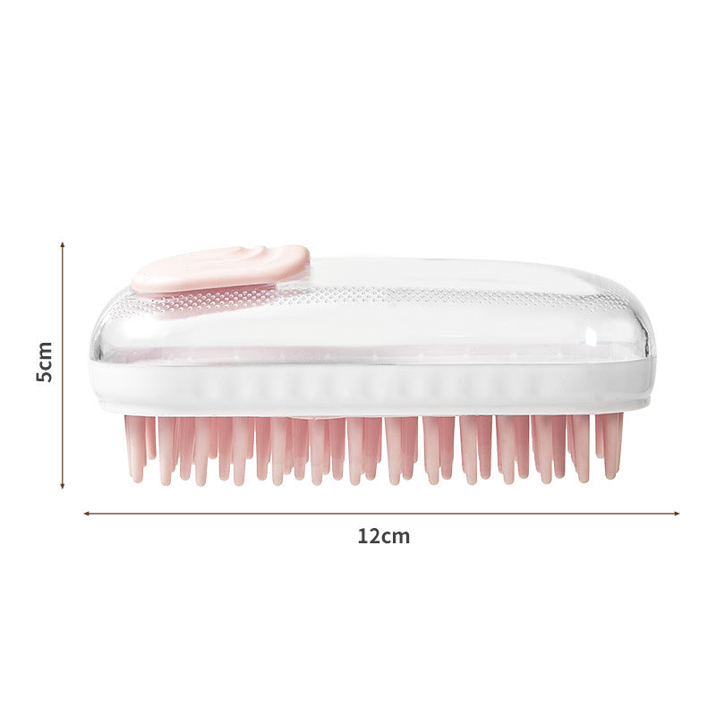 Pet Silicone Bath Massage Brush Foam Cleaning Grooming Tool