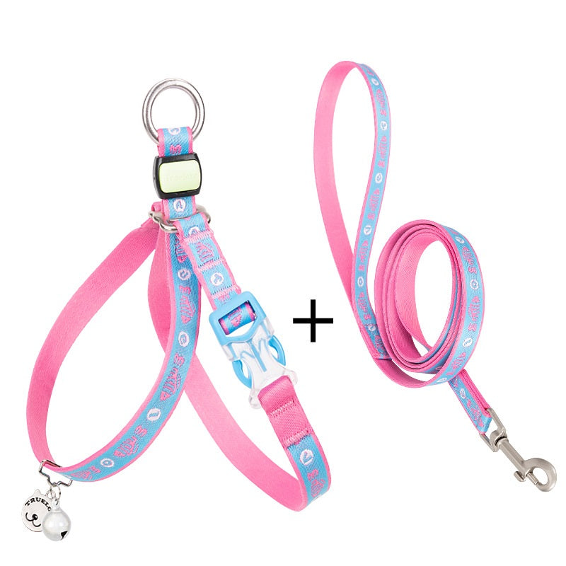 Pet Bell Chest Strap Haulage Rope Vest Leash Harness