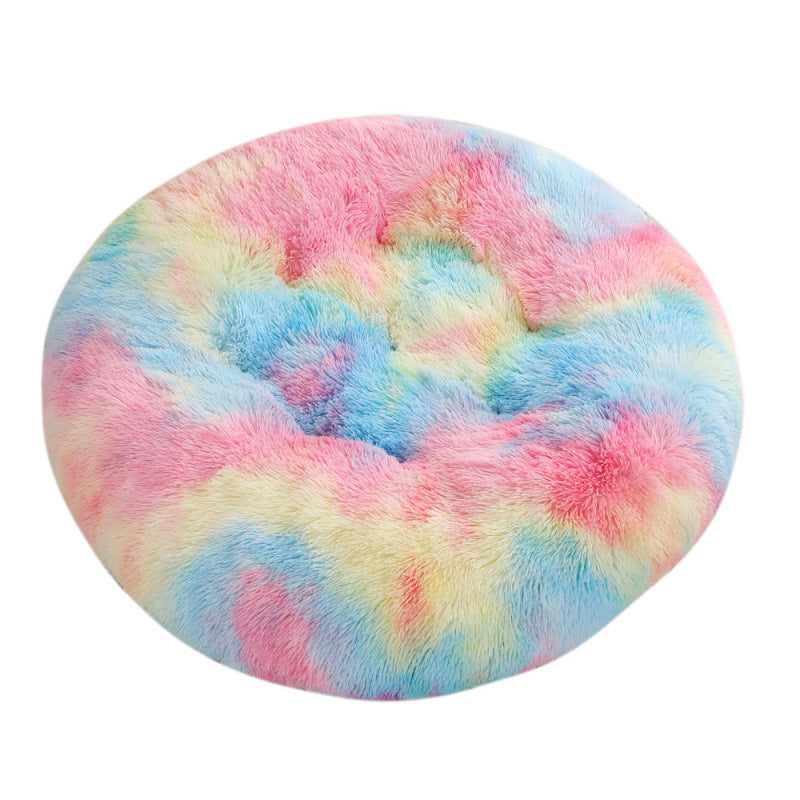 Pet Bed Round Plush Warm Sleeping Mat House Bed