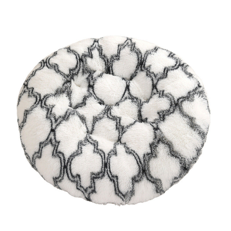 Pet Bed Round Plush Warm Sleeping Mat House Bed