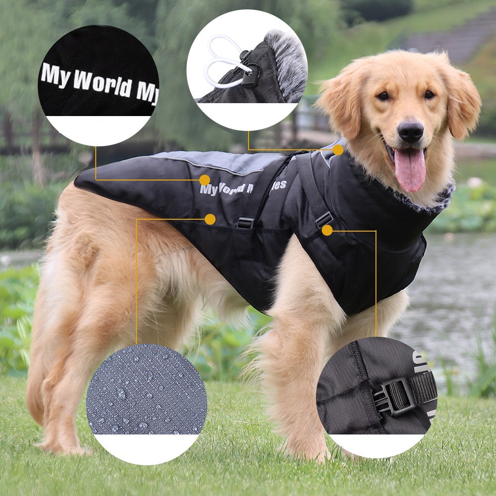 Pet Warm Waterproof Reflective Outdoor Shell Jacket