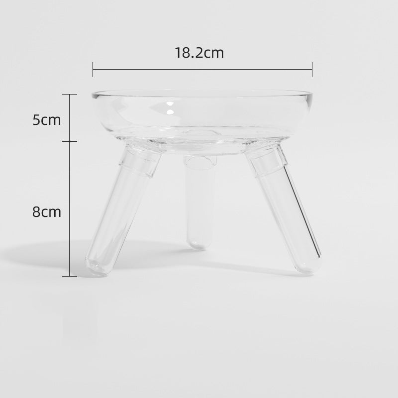 Pet Transparent Glass Feeding And Drinking Bowl
