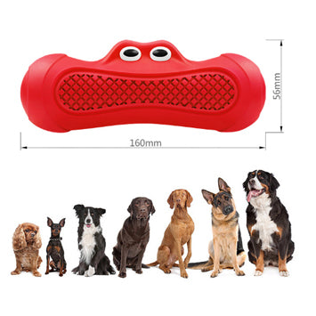 Vocal Rugby Pet Toy Natural Rubber Teething Chew Resistant Toy