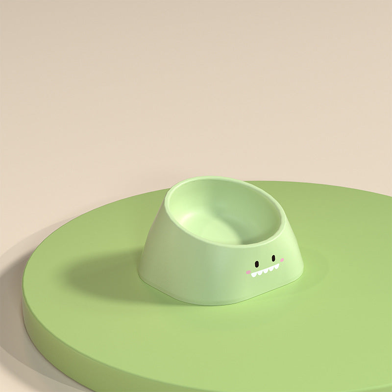 Pet Stainless Steel Tilted Feeding Bowl Cervical Support