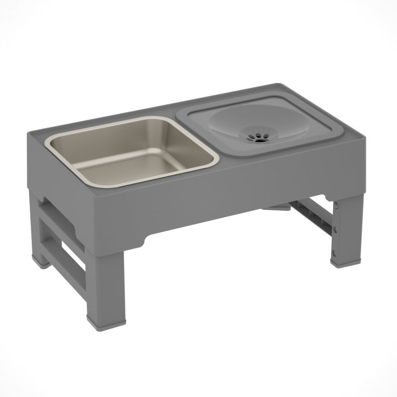 Pet Stainless Steel Double Bowl Elevated Feeding Stand