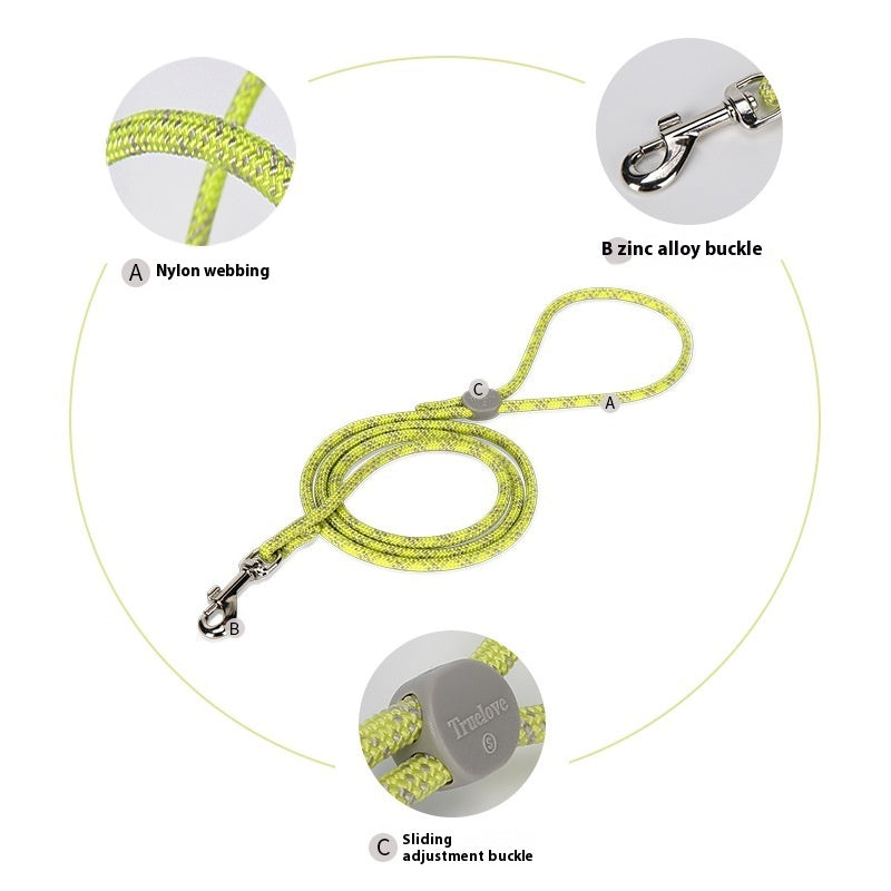 Pet Adjustable Sliding Leash Colorful Durable Walking Lead
