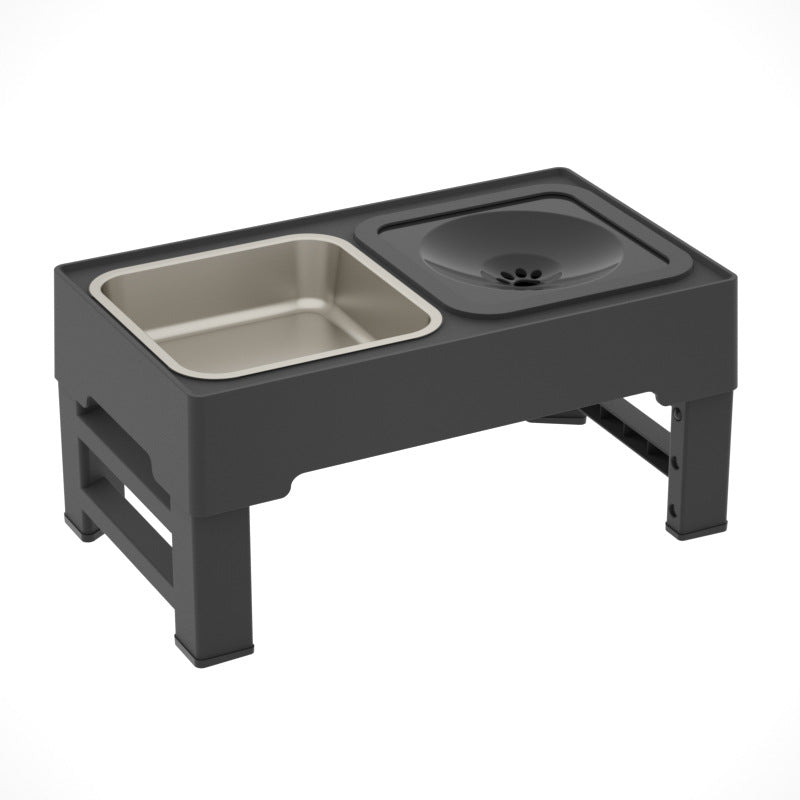 Pet Stainless Steel Double Bowl Elevated Feeding Stand